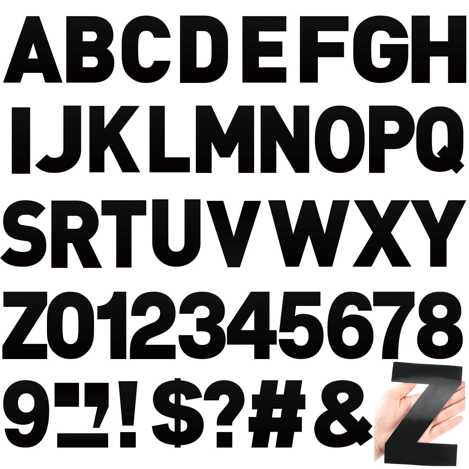 Photo 1 of 184 Pcs Large Vinyl Letter Stickers 6 Inch Big Alphabet Number and Symbol Stickers Self Adhesive Removable Letter Decals for Bulletin Board Classroom Decor Window Door Mailbox Home Decor(Black)