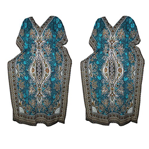 Odishabazaar Caftan Dress Long Maxi Boho Kaftan Cover up with Drawstring Waist (color-3205)