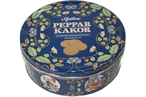 Swedish Ginger Snaps Cookies - Organic Vegan Dairy-Free Crackers - Great Snack with Coffee or Tea - Gift Tin for Birthday or Christmas - from Nyakers