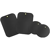 Mount Metal Plate with Adhesive for Magnetic Cradle-less Mount -X4 Pack 2 Rectangle and 2 Round (Compatible with Magnetic mounts) 4 Pack
