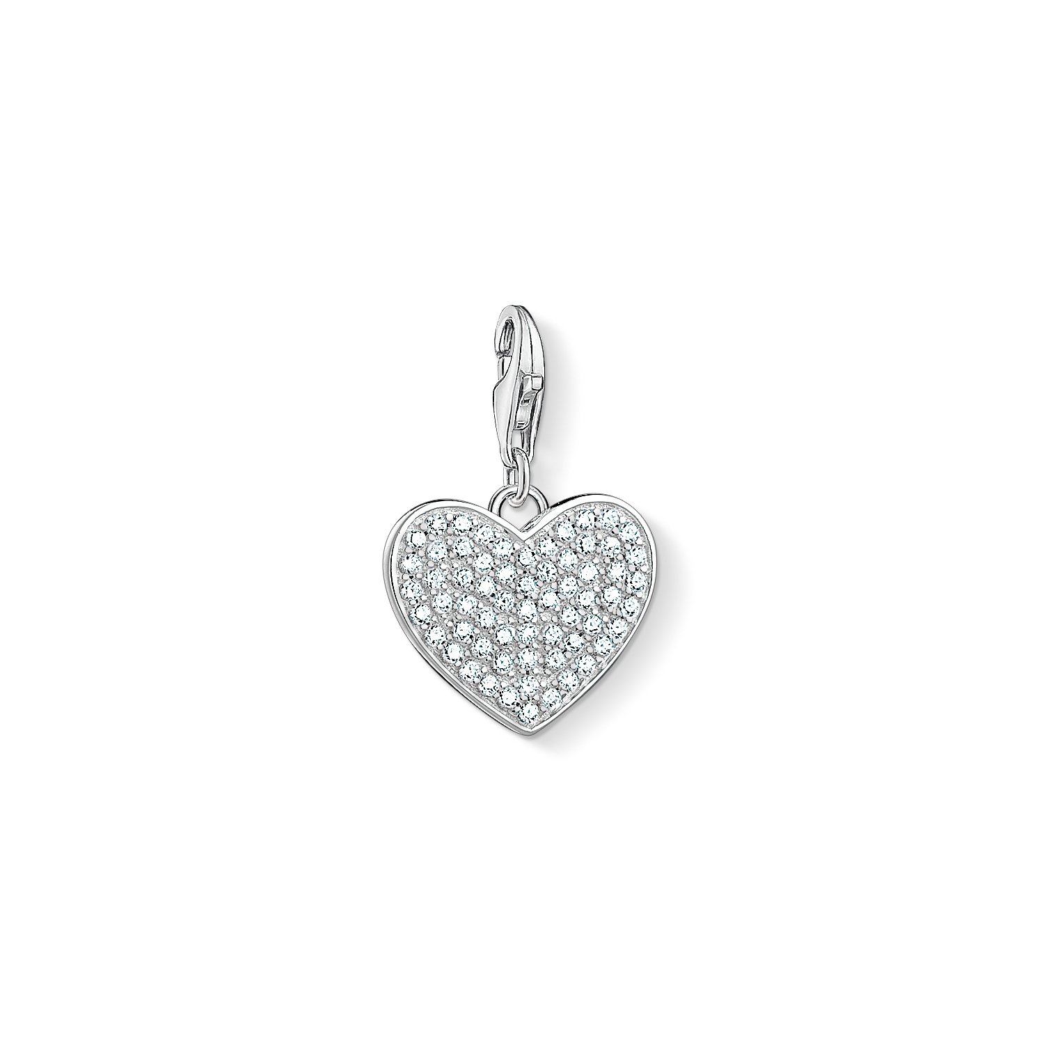 Thomas Sabo Charm pendant heart pavé 925 Sterling Silver