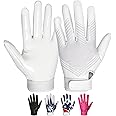 RIGWARL Football Gloves Adult Men, Youth Kids Football Gloves with Super Sticky Grip, Receiver Glove Best Gift for Adult Youth Kids Boys 8-12