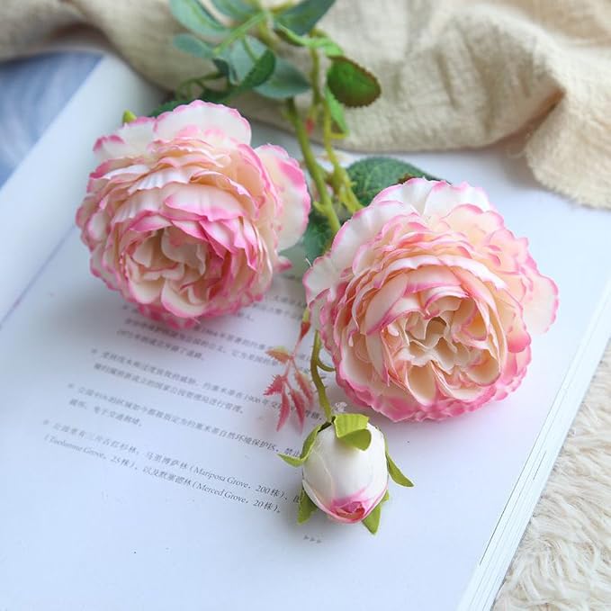 Bouquets De Pivoines Artificielles En Tissu - Lot De 2, Décoration Maison, Mariage, Fête