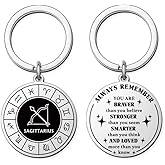 Hewonnn Zodiac Gifts for Men Women -12 Constellation Keychains for Astrology Lovers, Scorpio Sagittarius Capricorn Sign