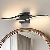 Joossnwell Vanity Light for Bathroom Lighting Fixtures Over Mirror Black Dimmable 5CCT Vanity Lighting Fixture Modern Bath Va