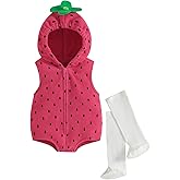 Madjtlqy Baby Halloween Costumes Toddler Girl Boy Fruit Outfits Clothes Hooded Romper Jumpsuit With Long Socks