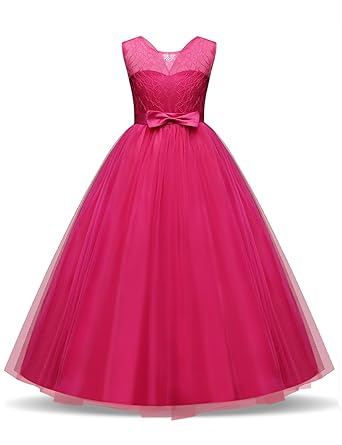 NNJXD Mädchen Kinder Spitze Tüll Hochzeit Kleid Prinzessin Kleider