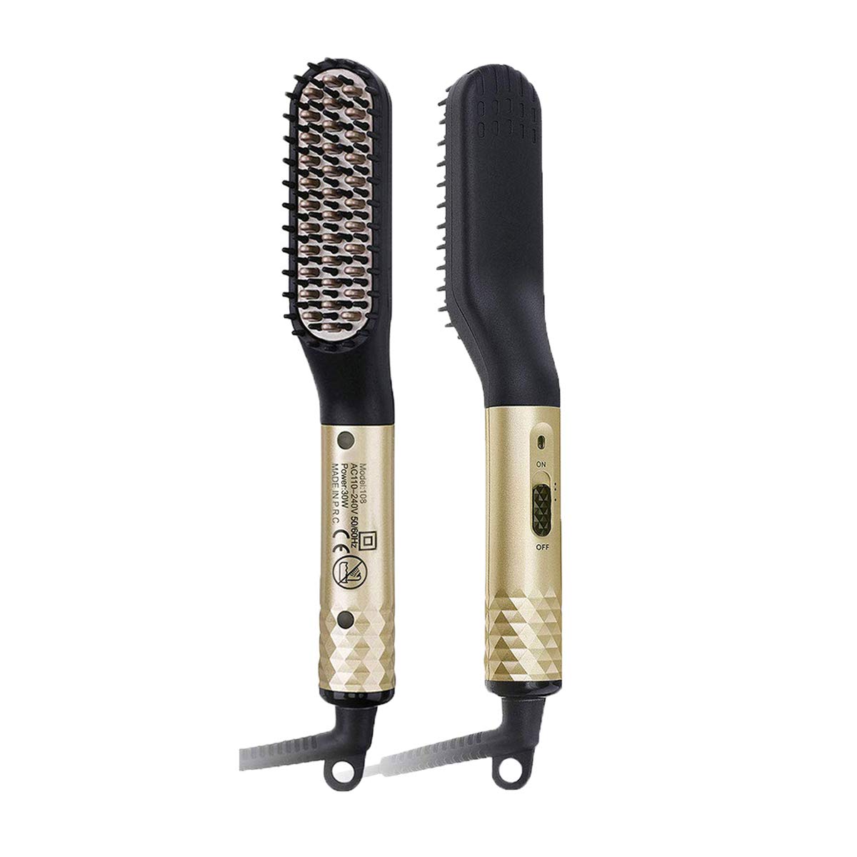 Beard Straightener for Men,Electric Beard Straightening Comb,Fast Shaping for Curly Long Beard Grooming and Hair Styling,Dual Voltage110-240V for Home Travel