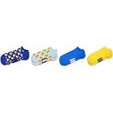 Happy Socks 4-Pack Rubber Duck Low Socks, Light Blue, M/L