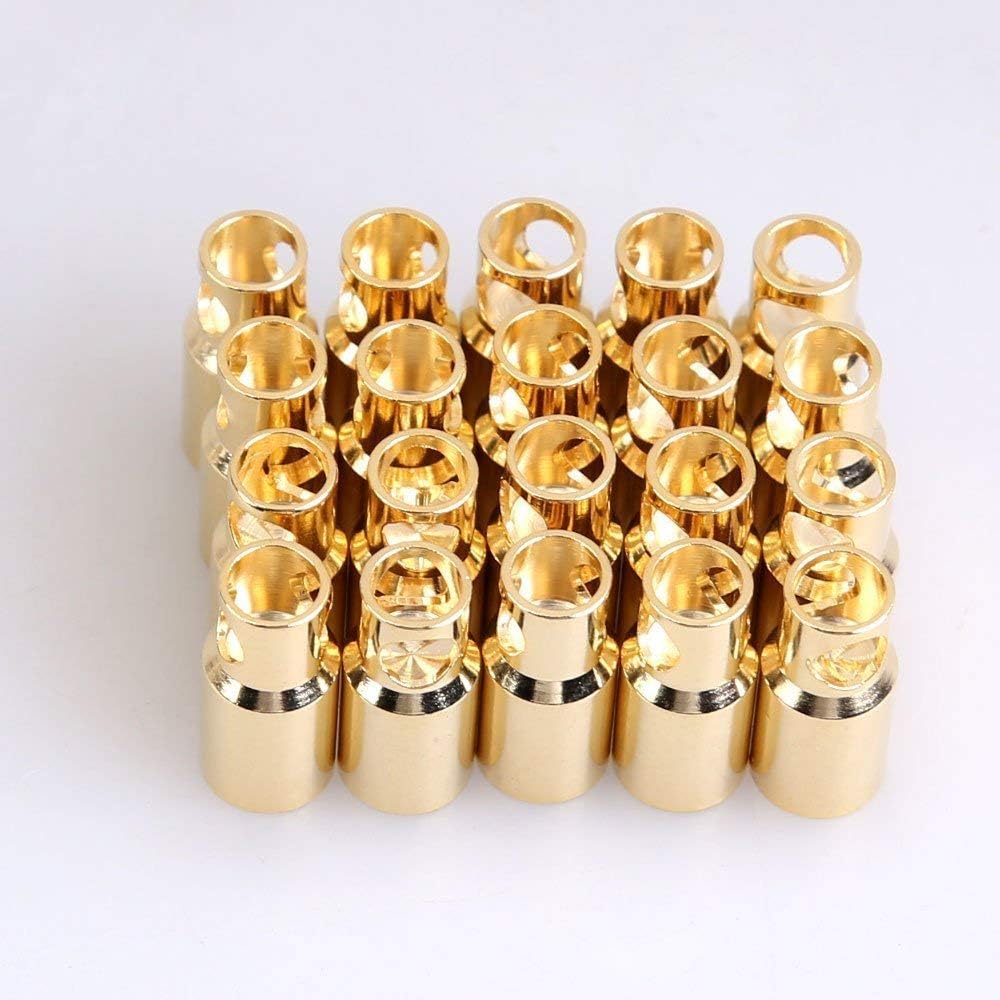 FLY RC 20 works Gold-Plated 6.0mm 6mm Male Female Banana Plug Bullet Connector for ESC Motor Lipo Battery - Image 3
