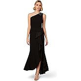 Adrianna Papell Womens Beaded Knit Crepe Gown