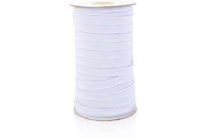 80 Yards Elastic Band 6.35 mm Wide White Elastic Strap High Elastic Cord for Sewing Waistband and Pants Waist