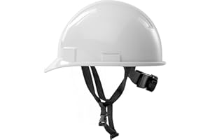 AnTools White Cap Style Hard Hat, OSHA Construction Work Approved, HDPE Safety Helmet with 4 Point Adjustable Ratchet Suspens