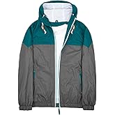 Gleemyth Mens Lightweight Windbreaker Jacket Water-Resistant Hooded Wind Breaker Jacket Outdoor Gray L