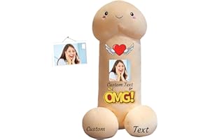 Funny Pillow for Couples, 12 inch to 45.5 inch Cuddle Pillows with Text Photo, Soft Funny Plush Pillows Gag Gifts for Her, Hu