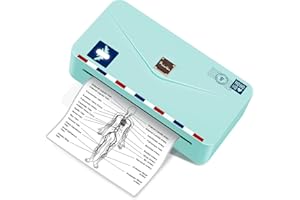 Memoqueen Portable Thermal Printer M04AS Inkless Sticker Printer 300dpi Bluetooth Label Printer, Support 15/53/80/110mm Printing Width, Suitable for Photos, Memo, Notes, to-Do-List, Gifts, Green