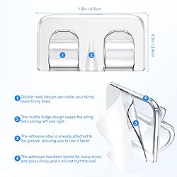 Hooks for Outdoor String Lights Clips: 26Pcs Heavy