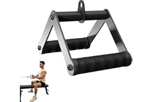 Fitarc Double D Row Handle Cable Attachments for Gym, Non-Slip V Bar Attachment for Home Gym Equipment, T Bar Row Attachment for Back Training, LAT Pulldown Attachments and Cable Machine Attachment