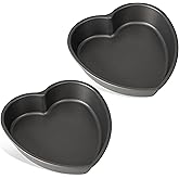 Tiawudi Heart Shaped Cake Pans, Large Baking Pan for Lovely Cakes, Nonstick Baking Molds, 9 Inch Cake Tins for Wedding, Birthday, Party & Family, Set of 2