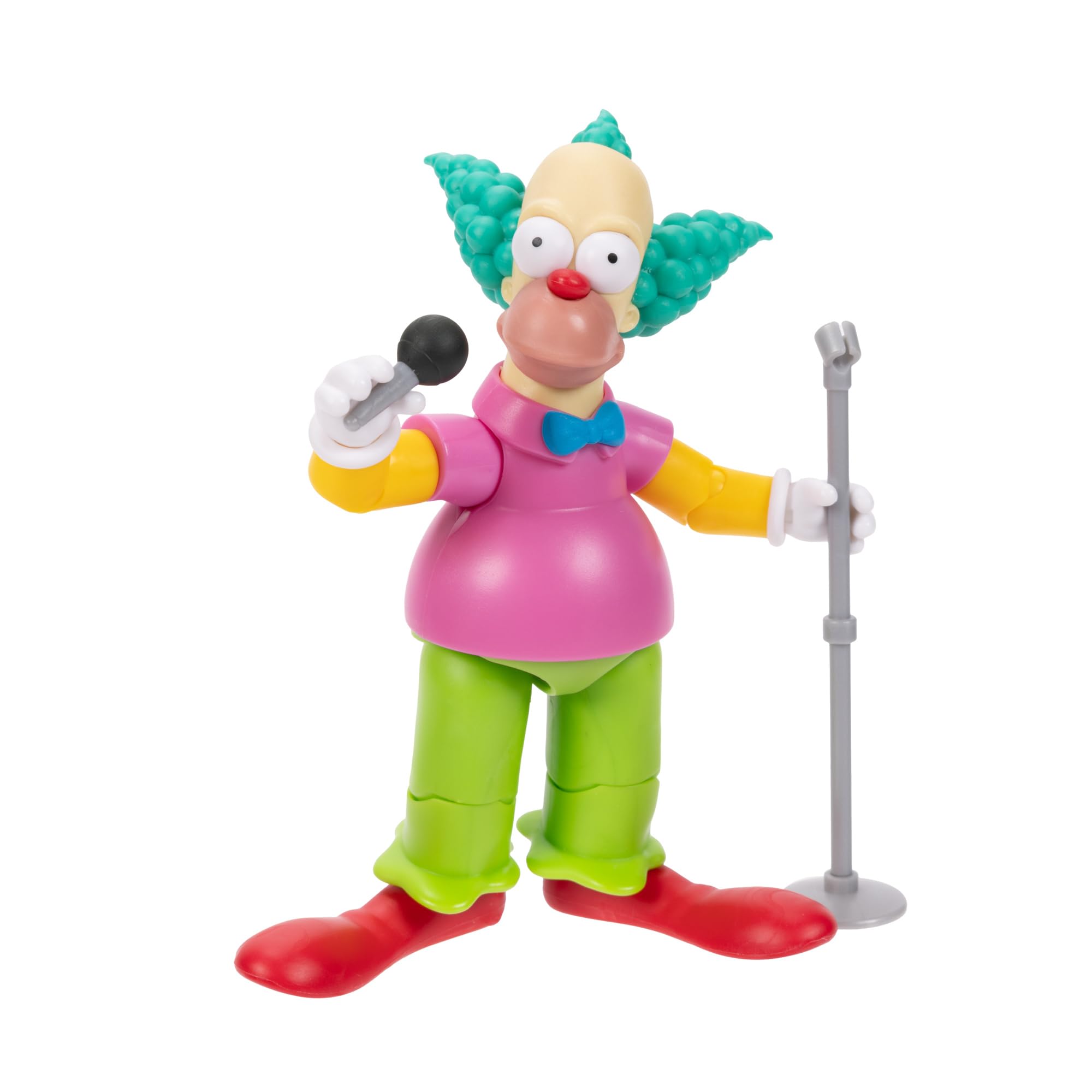 The Simpsons Krusty the Clown 5" / 12.7cm Collectible Action Figure by JAKKS Pacific, Includes Microphone Accessory, Articulated Action Figure, Collector's Display Packaging — image 1