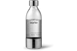 aarke Extra PET Stainless Steel Reusable Bottle for Carbonator l, ll, and 3, BPA-Free and Non-Toxic, 450ml