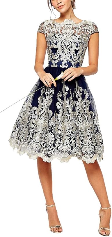 floral lace embroidered dress