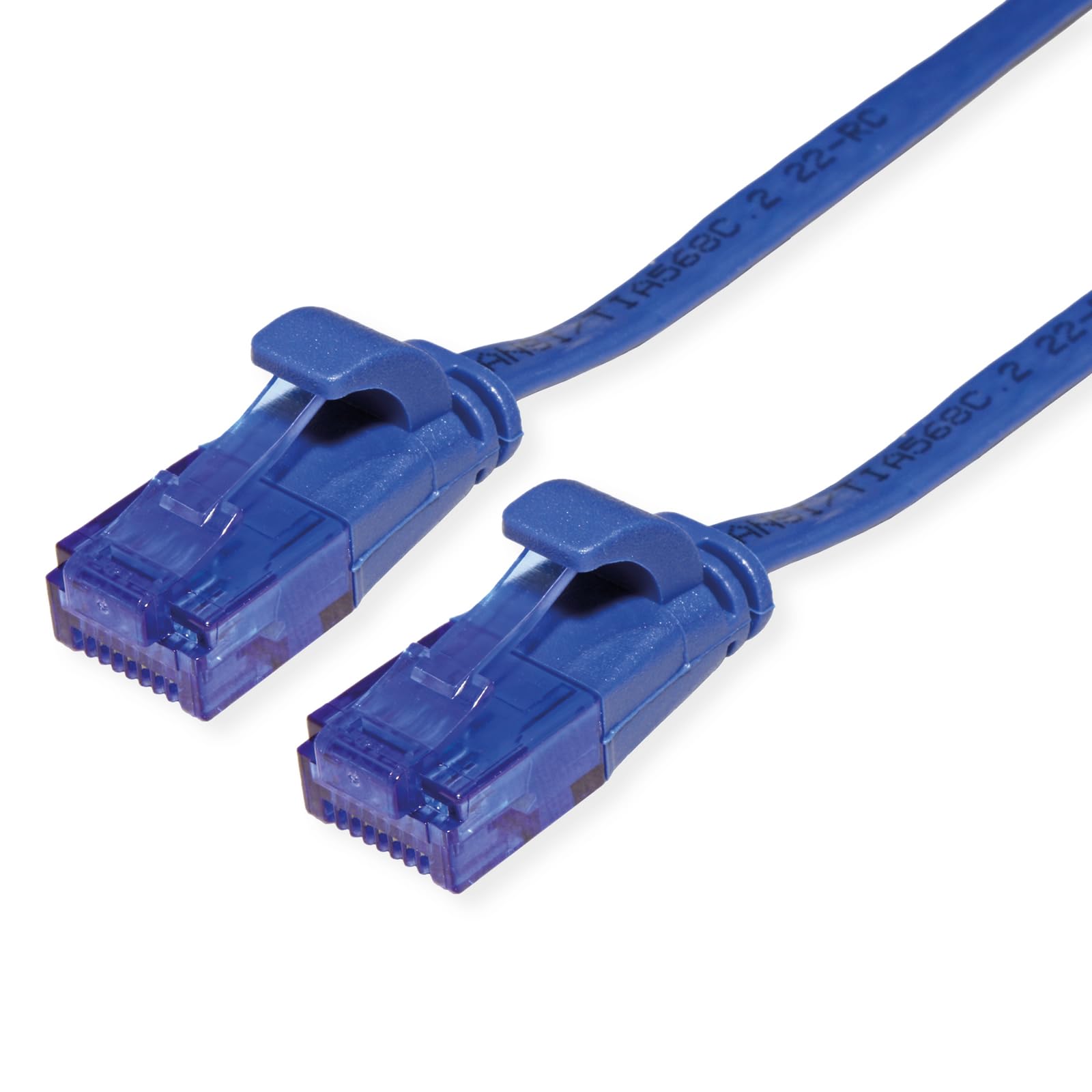 VALUE Patch Cable Cat.6A (Class EA) UTP Extra Flat Blue 1.5m