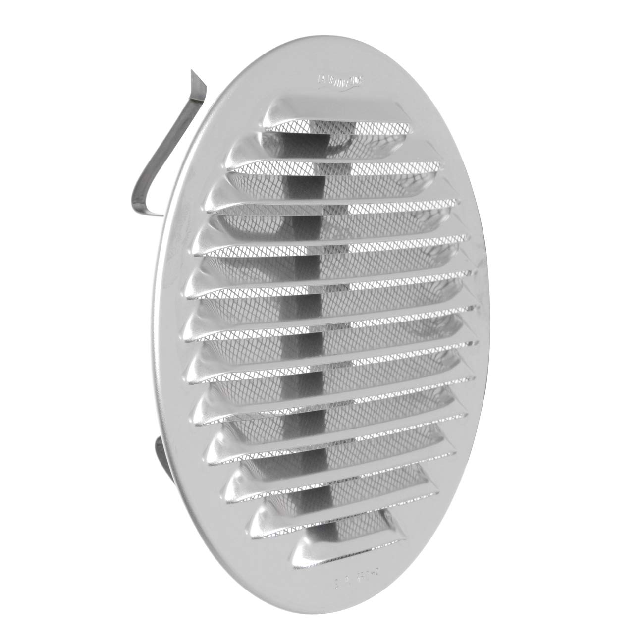 La Ventilazione GINTU125R Universal Round Stainless Steel Ventilation Grill 430 with Springs and Anti-Bug Mesh, Diameter 150 mm