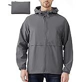 EIGIOO Men's Lightweight Hooded Jacket Waterproof Windbreaker Raincoat Shell Jacket for Outdoor Hiking Traval