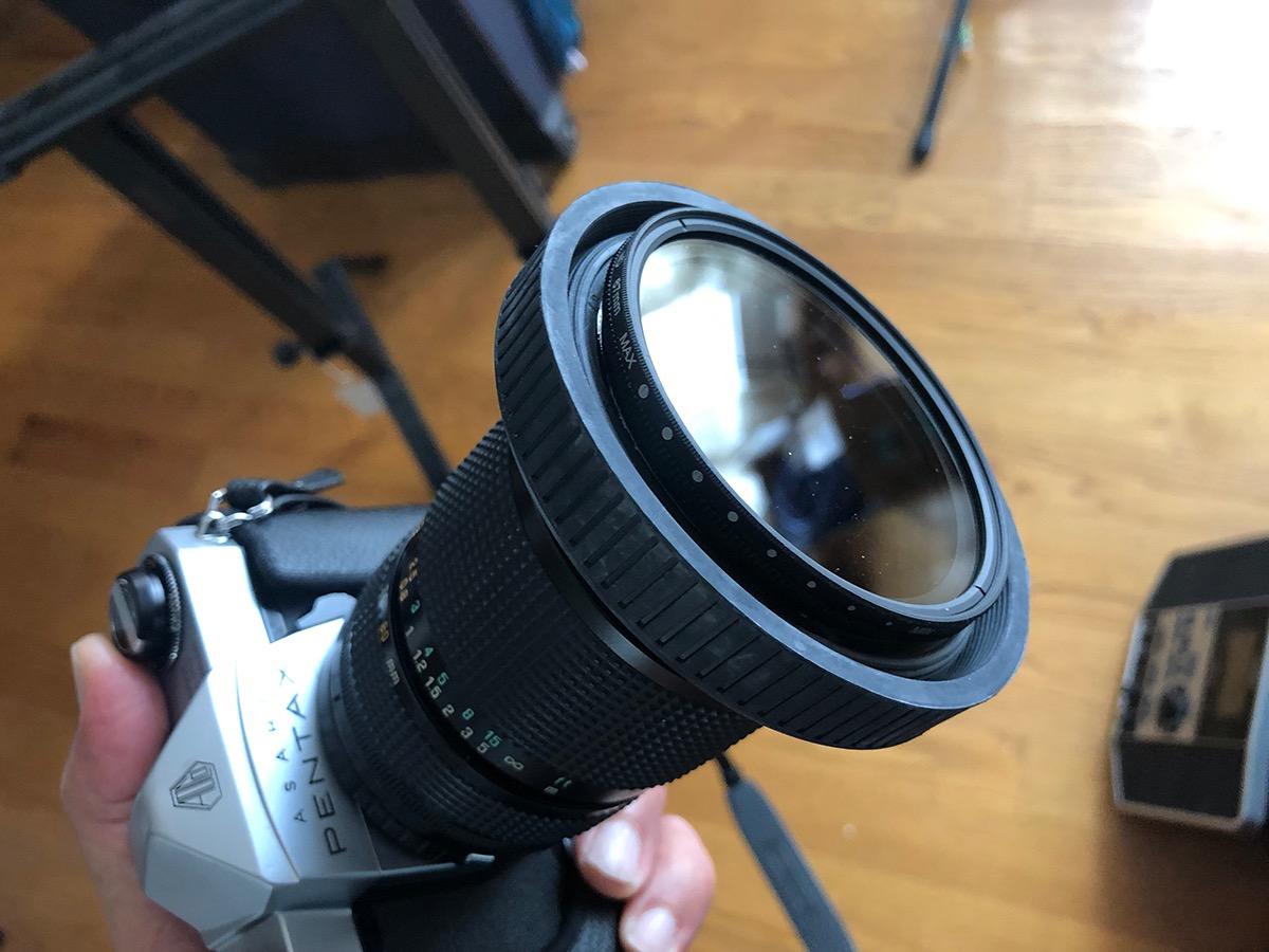 Vintage filmkamera med längre slutartid