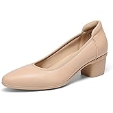 DREAM PAIRS Women's Low Chunky Block Heel Dress Shoes Closed Round Toe Comfortable Heels Work Wedding Office Pumps Shoes