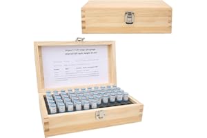 Yuecoom Metric Pin Gage, Pin Gage Set, 50pcs 1-1.49mm Plug Pin Gage Set 0.001mm Tolerance Bearing Steel Precision Tool for El