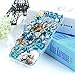S8 Plus Case,Samsung Galaxy S8 Plus Case 3D Handmade Bling Blue Diamonds Beautiful Mermaid Sea Shells Shiny Sparkle Rhinestone Gems Crystal Clear Full Body Protection Hard PC Cover by Mavis's Diary