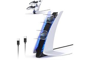 DOBE FOMIS ELECTRONICS Dobe PS5 Charging Station - Fast DualSense Charger for PS5 Wireless Controller with Type-C Cable
