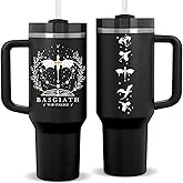 Fufendio Fourth Wing Merch, 40oz Tumbler Mug with Handle & Straw, Funny Inspired Fantasy Book Lovers Gifts for Women, 4th Wing Bookworm Bookish Dragon Merchandise