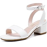 LAURMOSA High Heels for Kids Open Toe Dress Shoes for Girls Ankle Strap Pump Shoes Flower Girl Sandals Wedding Party for Little Big Kids
