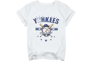 SGYHO Baseball Shirts for Girls Boys Game Day Short Sleeve Shirt Toddler Kids Baseball Team Fan Tee top