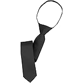 KorhLeoh Pre-tied Ties for Men Solid Neckties Adjustable Neck Tie for Wedding Business Graduation
