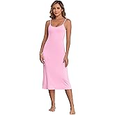 Qzzater Long Slip Dress for Women Adjustable Spaghetti Straps Full Slip for Women Under Dresses Cami Midi Dresses Nightgown
