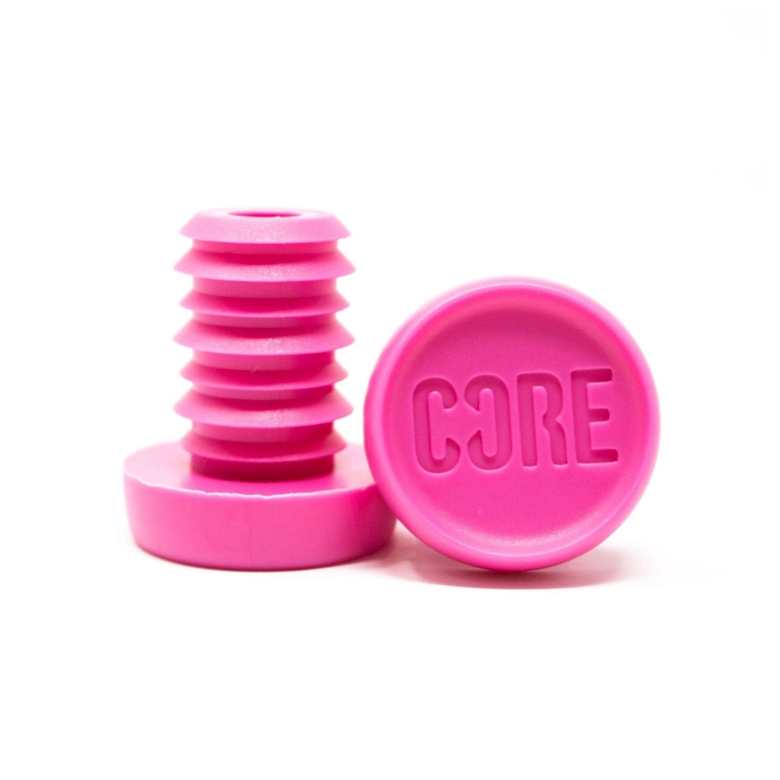 CORE Bar Ends Plugs - Resin Push-In Plugs for Scooter/Bike/BMX Universal Bar Ends for Handlebar End Caps (Pink, Standard Bar (19.2mm))