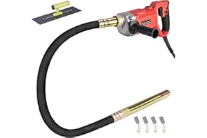 Seeutek Concrete Vibrating Tool - 1600W Electric Concrete Vibrator with 6.6ft Shaft Rod, 15000VPM Portable Pencil Cement Vibrator for Industrial Concrete Construction, Easy to Use