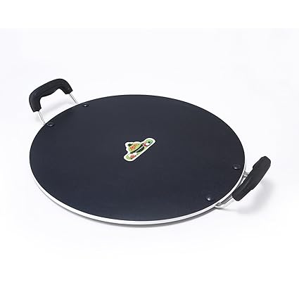 Anjali Platinum Flat Mutli Deluxe Tawa, Black