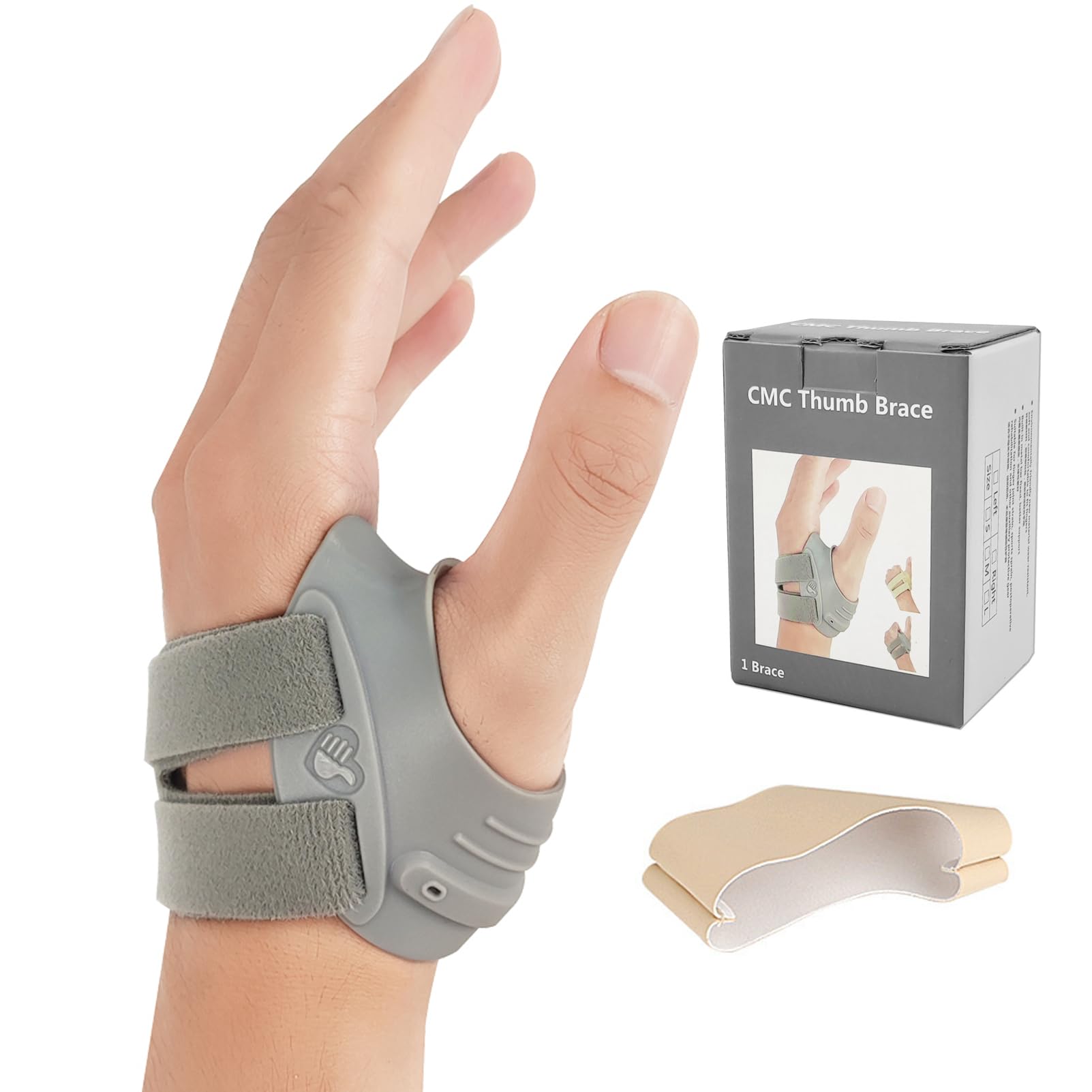 SONGQEE CMC Thumb Brace for Men Women, Osteoarthritis CMC Joint Thumb Support Stabilizer Thumb Protector for Arthritics, Pain Relief, Thumb Joint Discomfort, Finger Splint, Trigger Thumb Splint