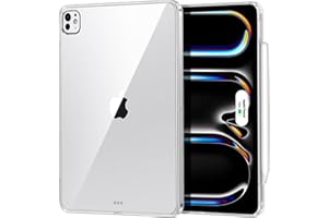 MATEKXY for 2024 iPad Pro 13 Inch Case M4, [Non-Yellowing] [Slim & Hard Back] [Ultra-Thin Cover] [Supports Apple Pencil 2nd] Case for iPad Pro 13 (2024, 7th Generation) - Crystal Clear