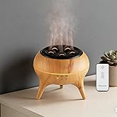 BLOIMP Essential Oil Diffuser 350ml, Essential Oils Large Room, Ultrasonic Aroma Diffuser with Remote Control,Timer, 7Colors Light Humidifier for Bedroom Home Office Hotel (Wood)