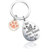 UIEOA Best German Shepherd Mom Ever Keychain German Shepherd Dog Lover Gifts For Women Pet Gifts