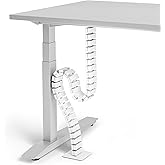 VALU Cable Management Spine – 49 Inch Cable Organizer for Height-Adjustable & Fixed Desks – Sturdy & Flexible with Magnetic L