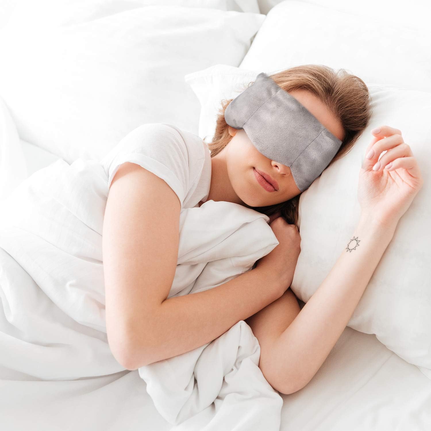 Koamask Weighted Sleep Mask Pain Relief Hot Cold Therapy Headache, Migraine, Sinus Pain, Puffy Eyes, Dry Eyes, Eye Compress, Light Blocking: Health & Personal Care