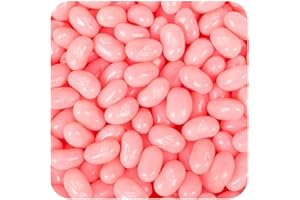 JUST CANDY Pink Candy Jelly Beans Bulk - Strawberry Flavored Chewy Candy Beans for Party Favors, Buffets, Birthdays, Baby Showers, Weddings and More. (12 oz, approximately 300 Pcs)