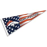 Denver Broncos Nation USA Americana Stars and Stripes Pennant Banner Flag